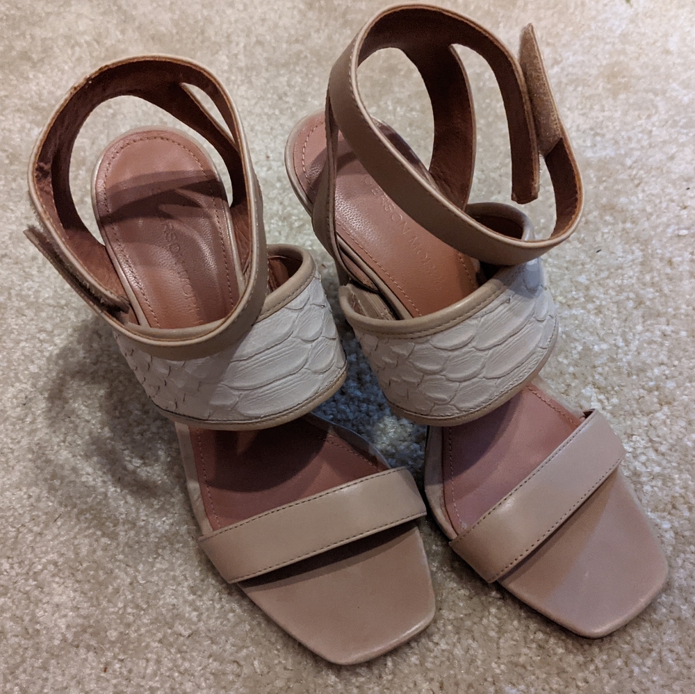 Sigerson Morrison Python Velcro Strap Heel - image 8